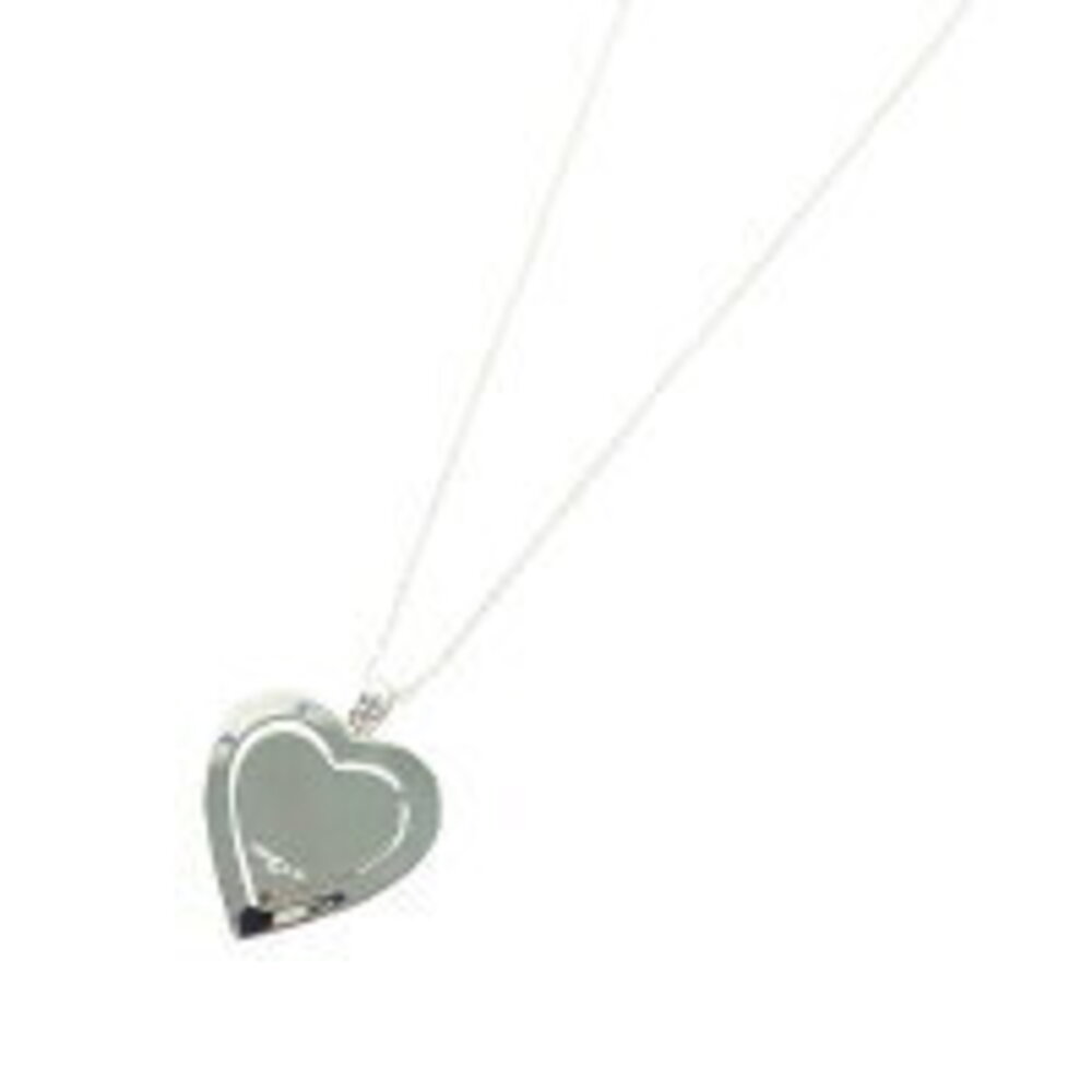 Tiffany Co Heart Motif Necklace Silver Gold Polished